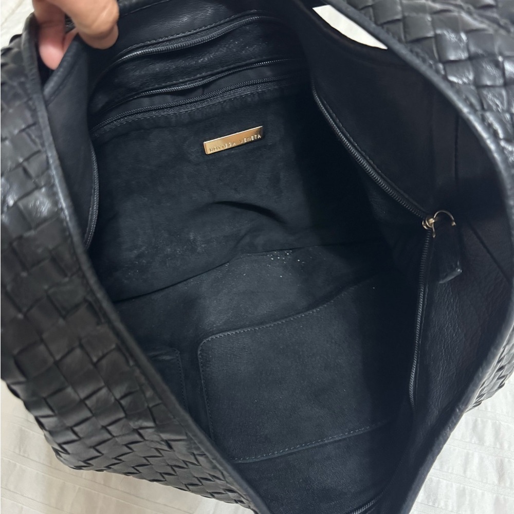 authentic vintage Bottega Venetta Intrecciato black hobo bag - Picture 3 of 14